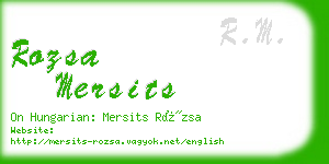 rozsa mersits business card